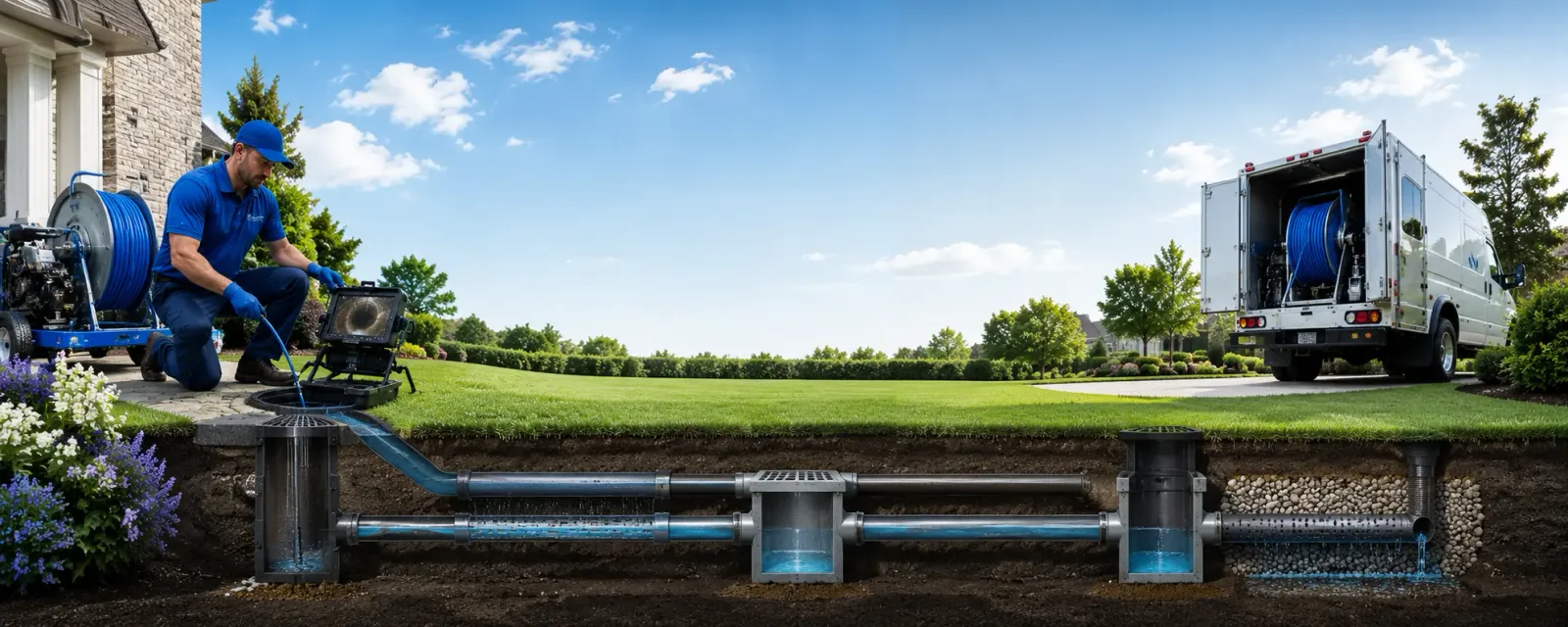 Outdoor drain cleaning information for Hampton, IA